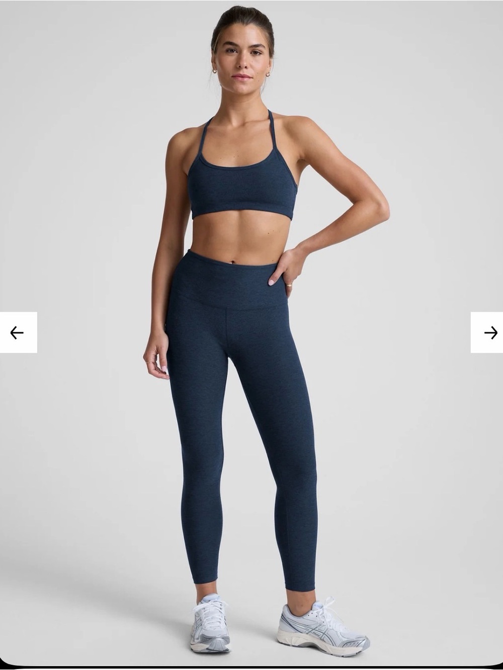 Beyond Yoga Spacedye Midi Leggings (M, Navy Heather)